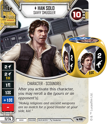 Han Solo, Savvy Smuggler - Star Wars Destiny Legacies (360x418), Png Download