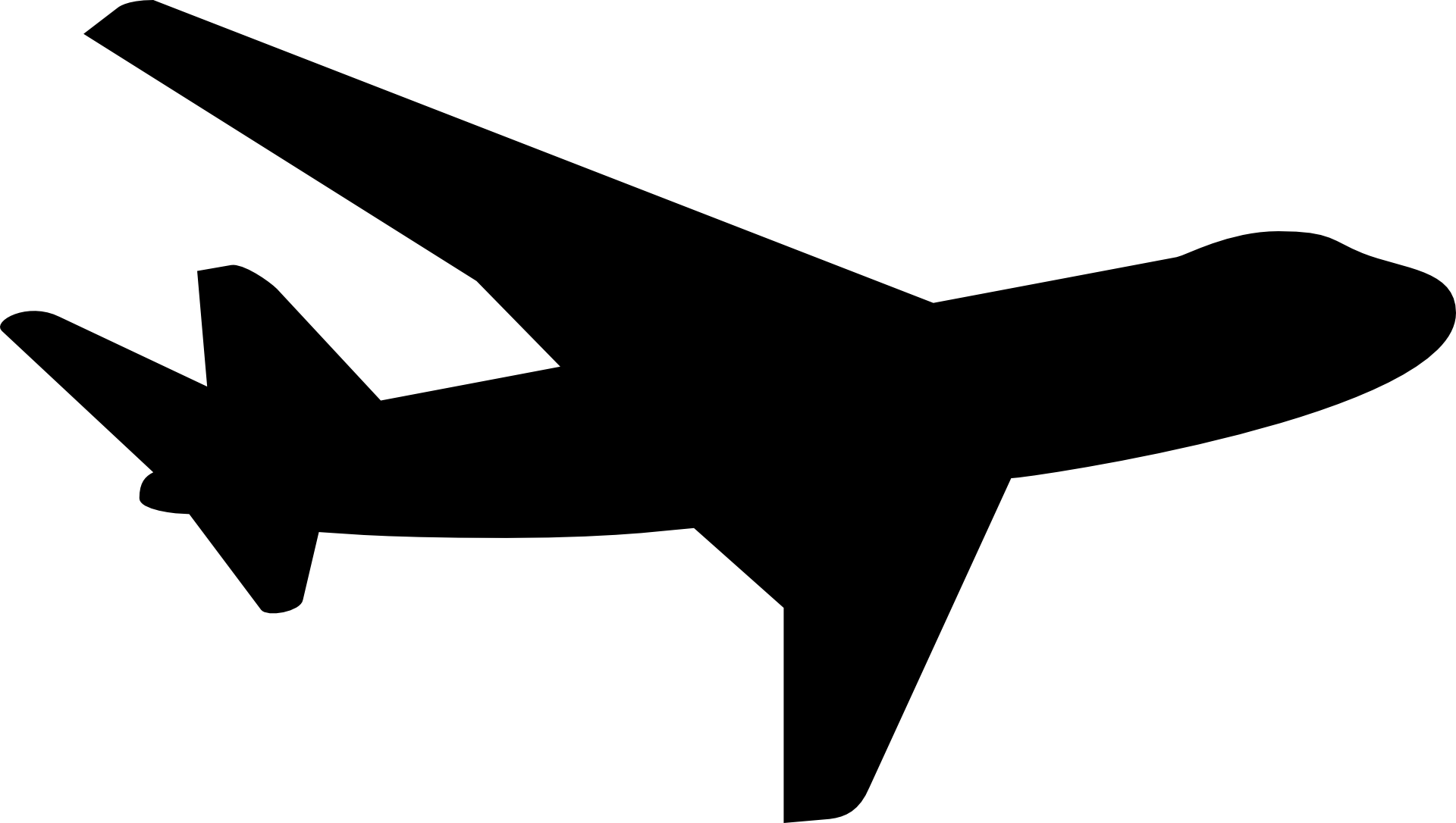 Vintage Airplane Silhouette At Getdrawings - Airplane Silhouette Png (1920x1086), Png Download