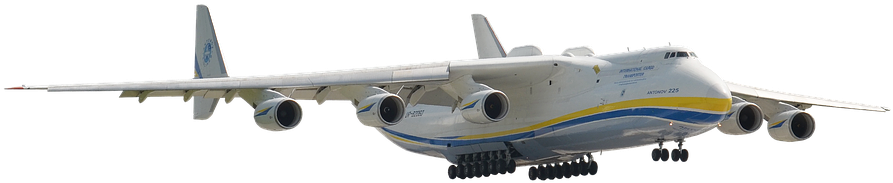 Airport, Antonov, Aircraft, Fly, Passengers, Jet Plane - Antonov An 225 Png (960x275), Png Download
