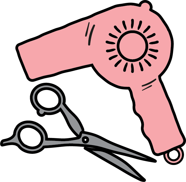 Hairdresser Icon - Hair And Beauty Clipart (647x633), Png Download