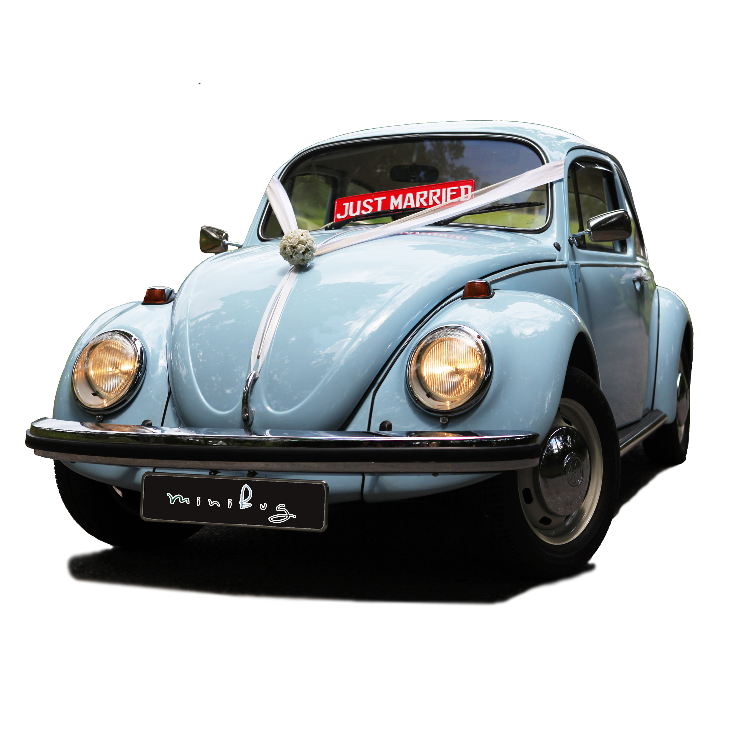 Minibug Vintage Wedding Car & Floral (2600x2600), Png Download