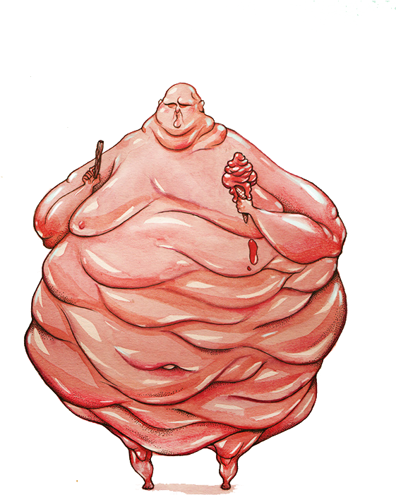 Drawing Art Watercolor Painting Illustration - Ice Cream Man Art Print - Mini By Marija Tiurina (600x825), Png Download
