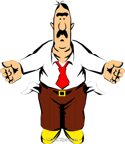 Cartoon Fat Man - Desenho De Homem Gordo Png (416x480), Png Download