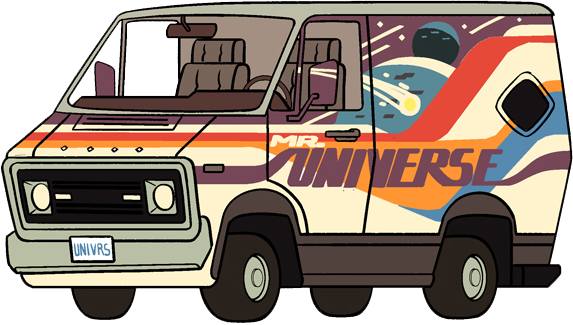 Mr Universe Van - Steven Universe Custom Mr Universe Van Graphic Tote (573x325), Png Download