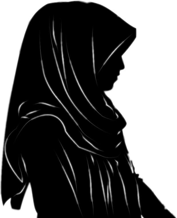 Report Abuse - Hijab Silhouette Png (619x759), Png Download