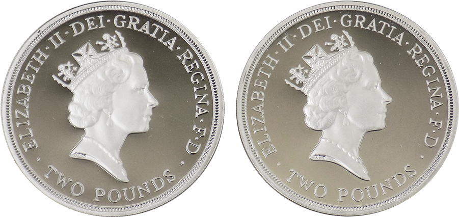 Pre-owned 1989 Uk Bill Of Rights £2 Silver Proof Piedfort - Rare 2 Pound Coins (900x900), Png Download