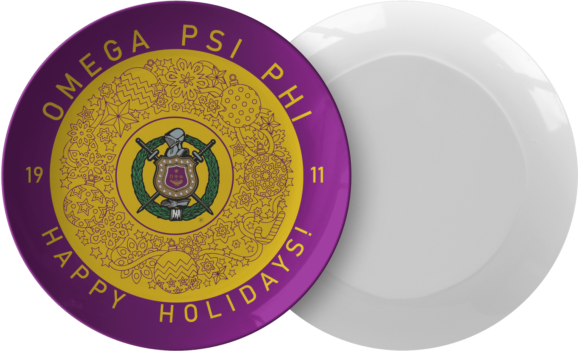 Omega Psi Phi Christmas Plate - Christmas Day (2000x2000), Png Download