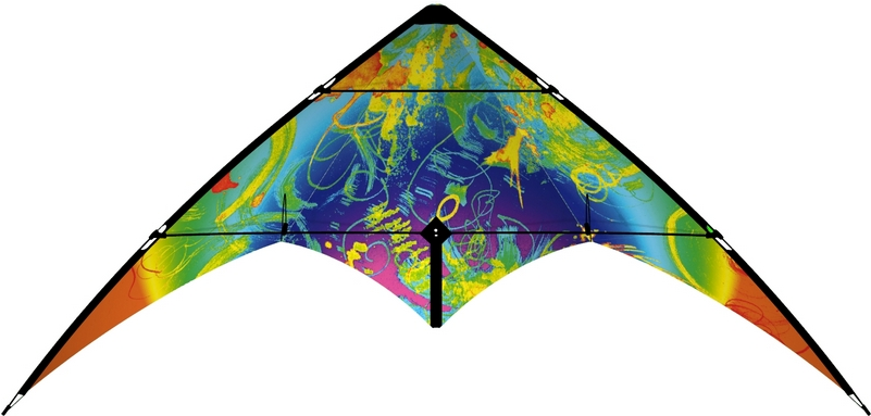 Hq Bebop Crazy Colors Dual Line Stunt Kite - Hq Kites And Designs All Around Bebop Crazy Colors (800x800), Png Download