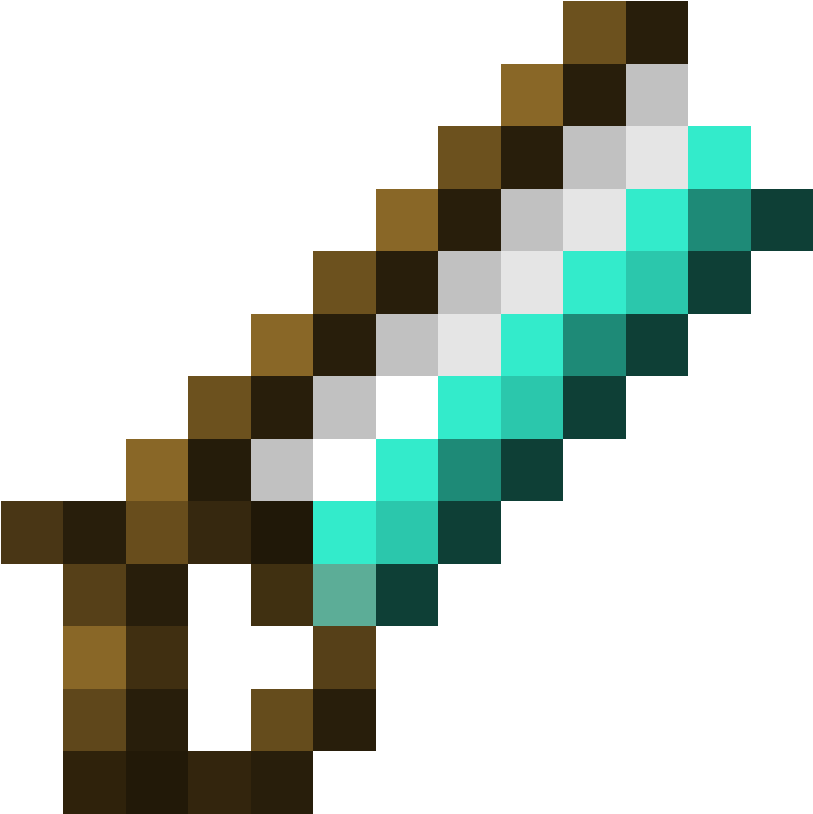 Pickaxe Transparent Papercraft - Minecraft Master Sword Png (1000x1000), Png Download