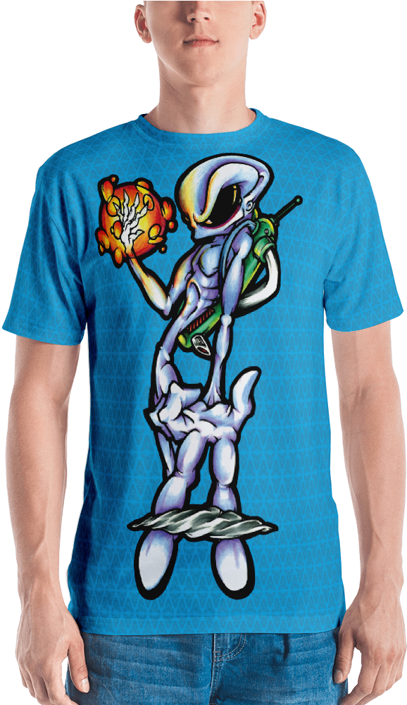 Alien Spliff, Premium Men's T-shirt - Marine Corps American Flag Shirt - Us Flag Shirt - (1000x1000), Png Download