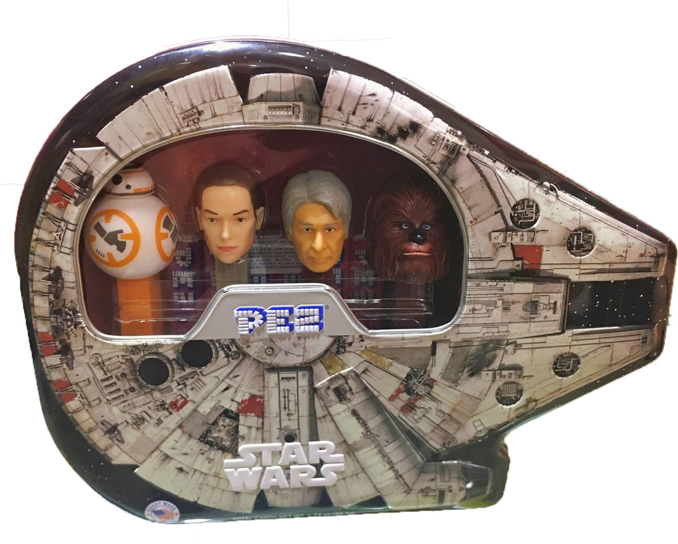 Star Wars Falcon - Pez Star Wars Millenium Falcon Set (1512x1512), Png Download