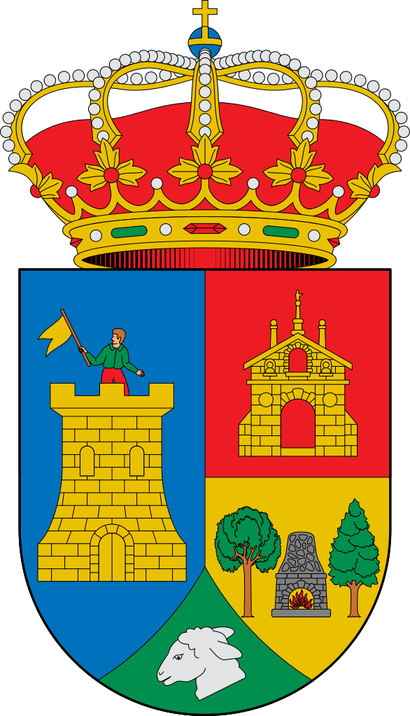 Monterrubio De La Demanda - Flag: Santa María Del Páramo, León, Spain (586x1023), Png Download