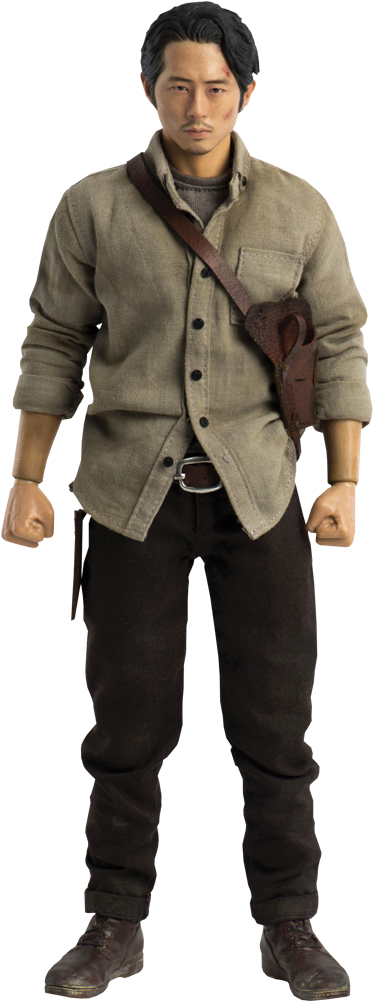 The Walking Dead Glenn Rhee Deluxe Version Sixth Scale - Glenn The Walking Dead Toy (480x1000), Png Download