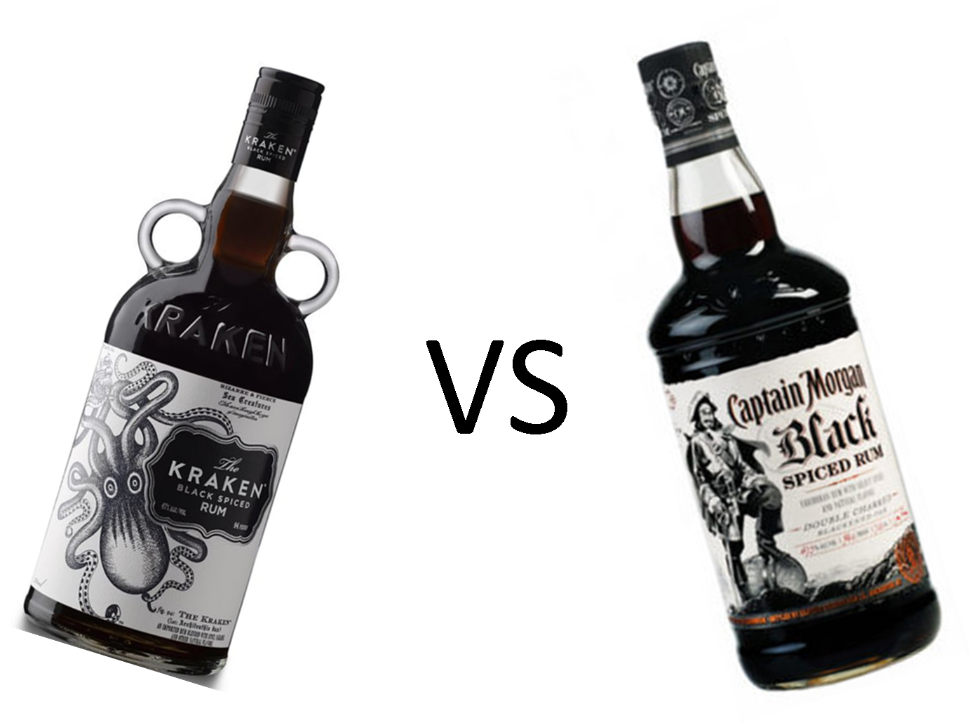 Kraken Vs Captain - Kraken Black Spiced Caribbean Rum 750ml (1386x1033), Png Download