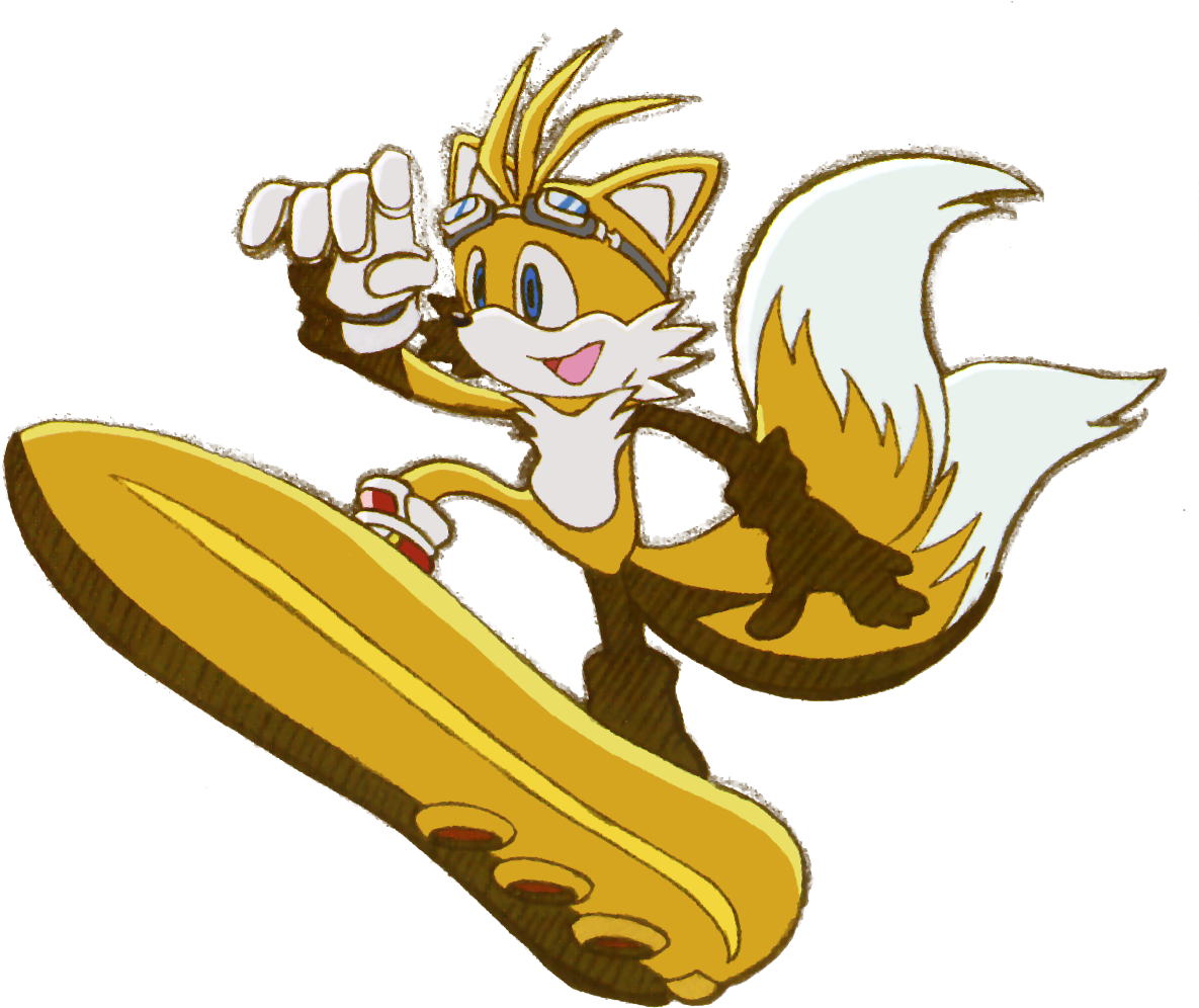 Sonicriders Tails03 - Sonic Riders Png Tails (1249x1026), Png Download