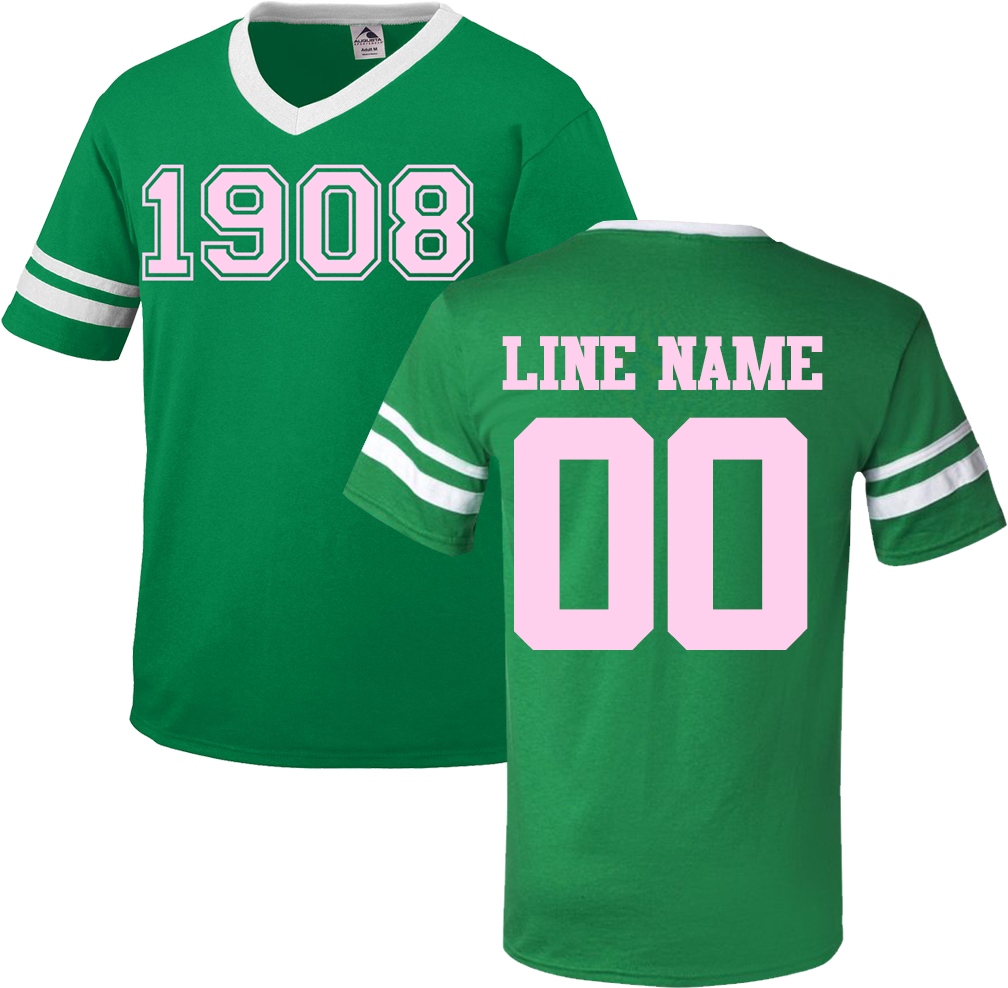 Alpha Kappa Alpha Custom Crossing Jersey - Augusta Sportswear Sleeve Stripe Jersey, 2xl, Orange/white (1024x1024), Png Download