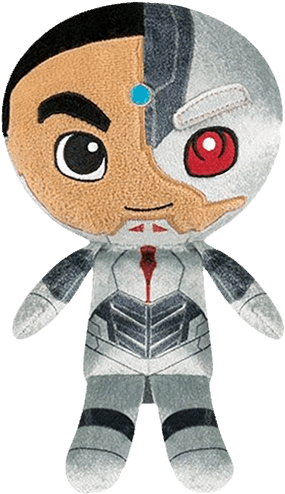 Cyborg Supercute 8" Plush - Funko Dc Justice League Hero Plushies Cyborg Plush (600x600), Png Download