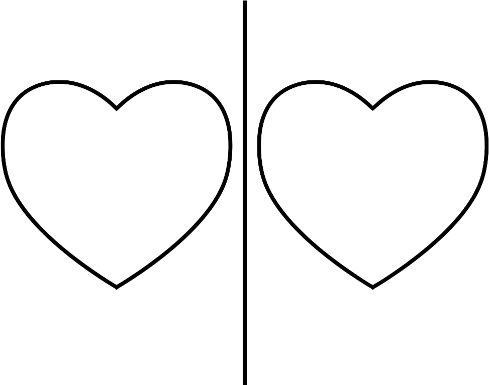Heart Template - Love (1024x768), Png Download