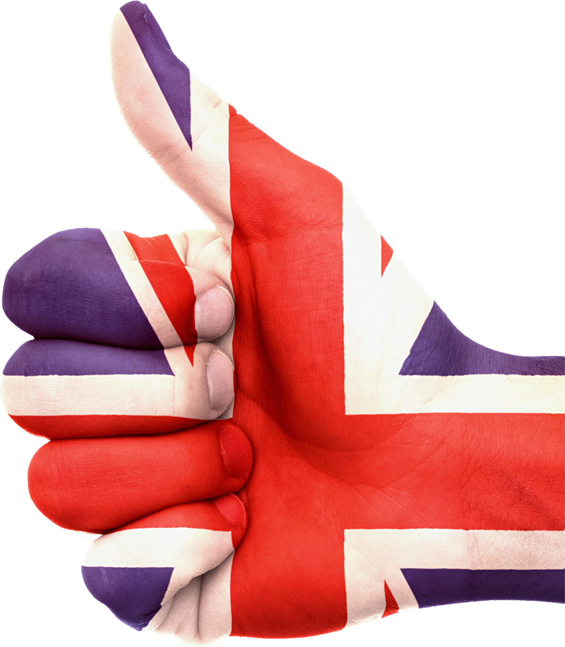 British Flag Thumbs Up (1119x1280), Png Download