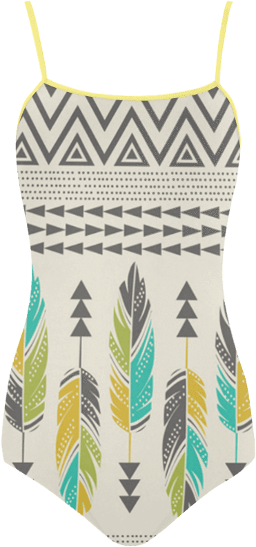 Feather Boho Strap Swimsuit - Painted Feathers-cream Iphone 6 Slim Case (1000x1000), Png Download