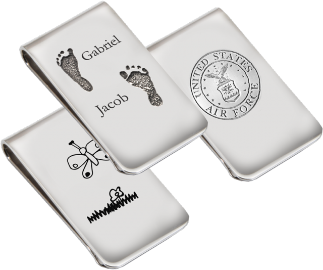 Personalized Memorial Gifts For Men - Fingerprint Memorial Jewelry: Sterling Silver Money (700x544), Png Download