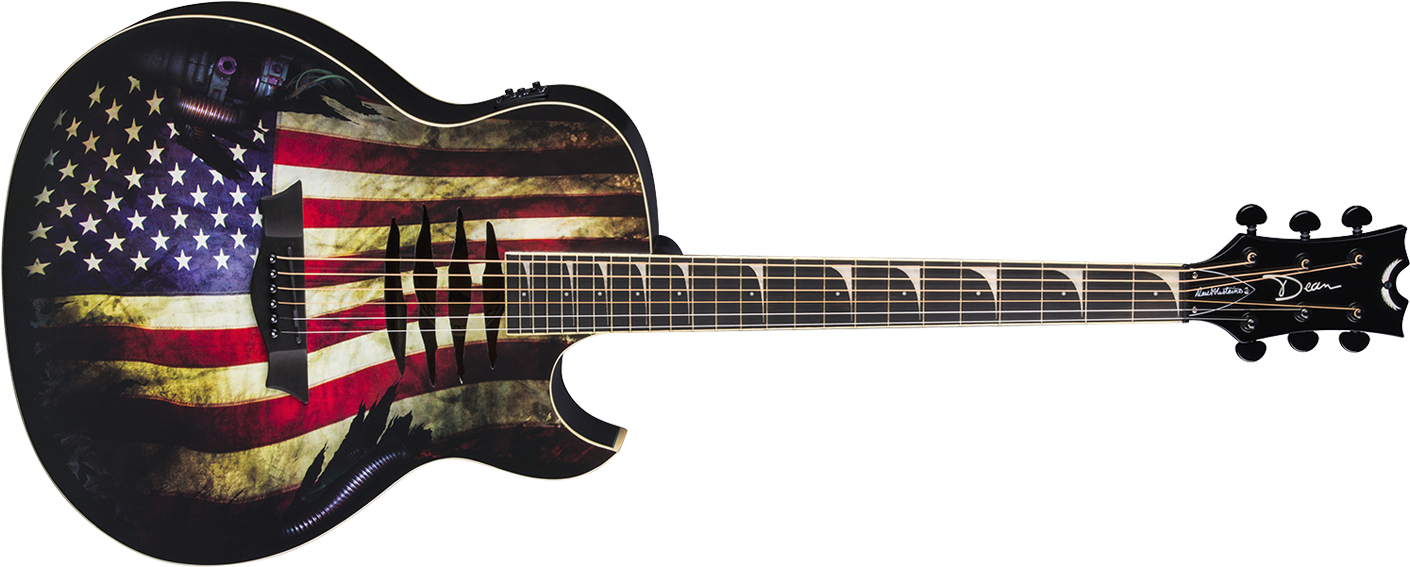 Dean Dave Mustaine Mako Glory Acoustic Electric Guitar - Dean Dave Mustaine Mako Glory Acoustic-electric Guitar (1493x600), Png Download