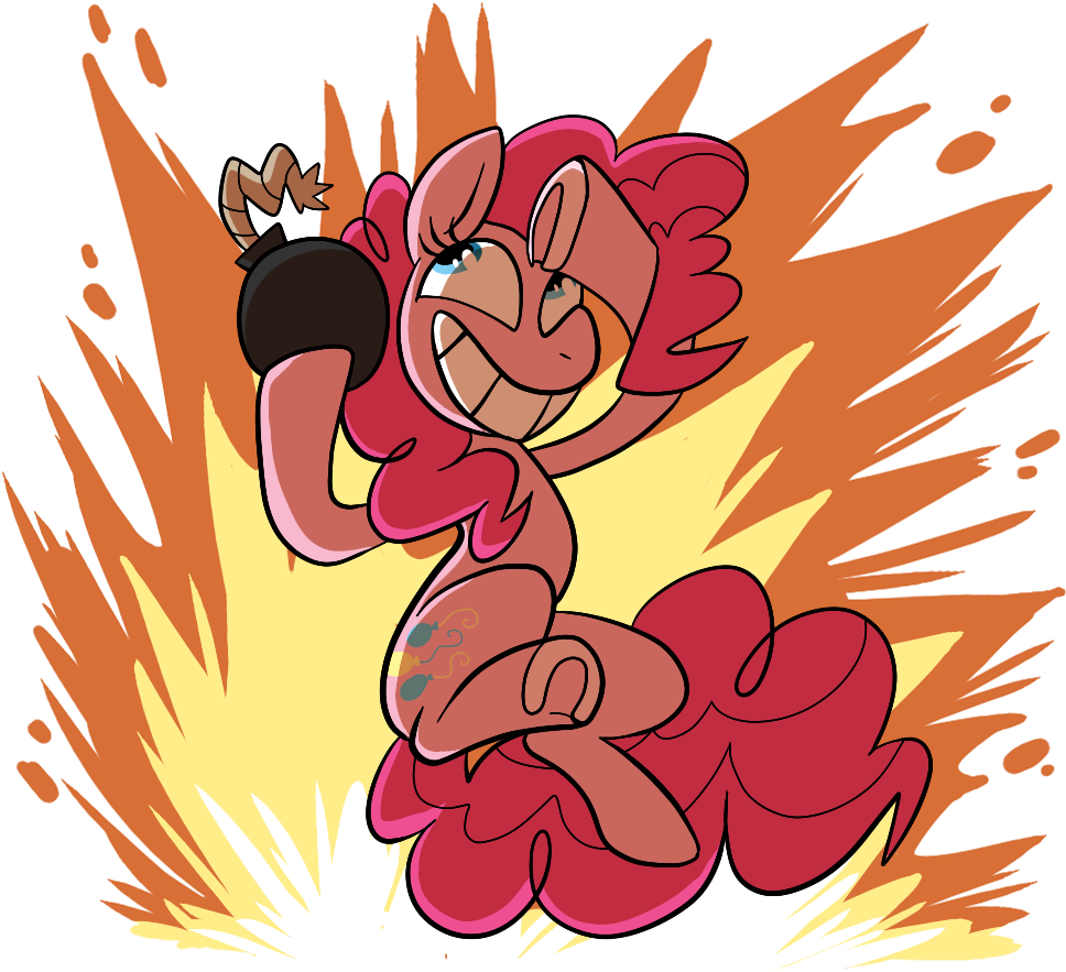 Deerspit, Bomb, Explosion, Pinkie Pie, Safe, Solo, (1000x1000), Png Download