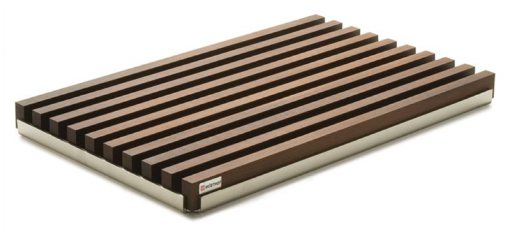 Thermo Beech Bread Cutting Board With Stainless Steel - Wüsthof Cutting Board (1024x1024), Png Download