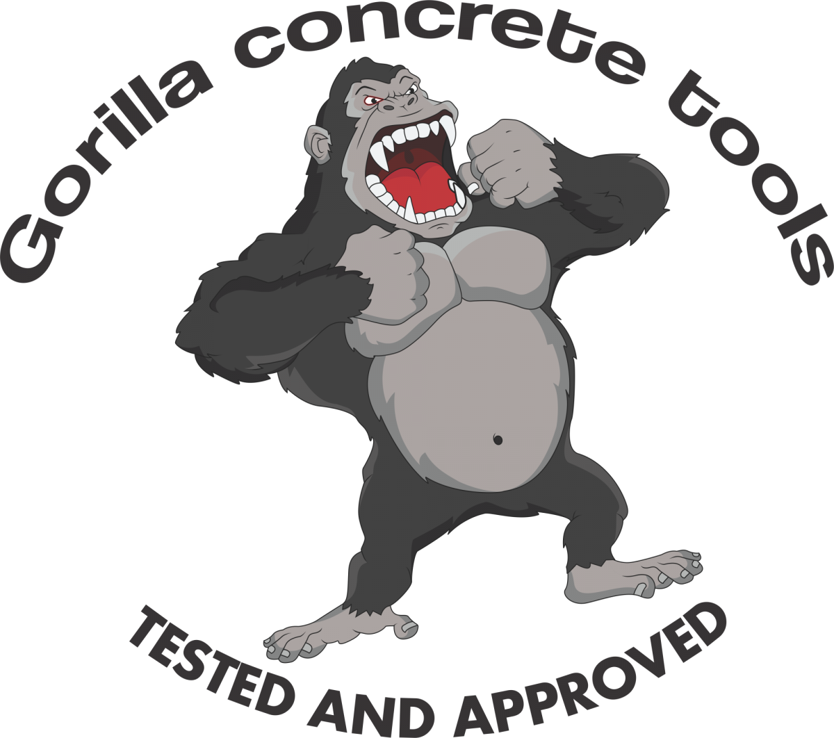 9" Gct-9 Silverback Crack Chaser - Cartoon (1200x1062), Png Download