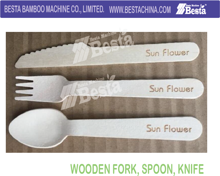 Wooden Disposable Spoon, Fork, Knife Making Machine - Wooden Spoon (909x745), Png Download