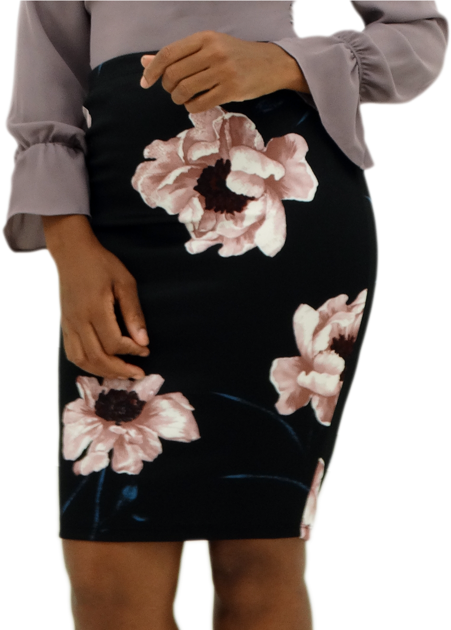 Image - Floral Print Skirt (960x1280), Png Download
