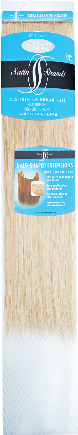 Halo Shaped Riviera 16 Inch Human Hair Extensions Satin (1500x1500), Png Download