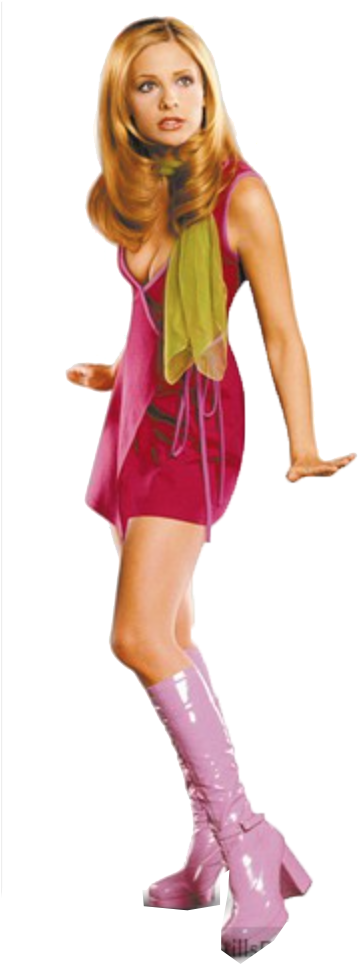 Scooby Doo Movie Photo - Sarah Michelle Geller (374x1010), Png Download
