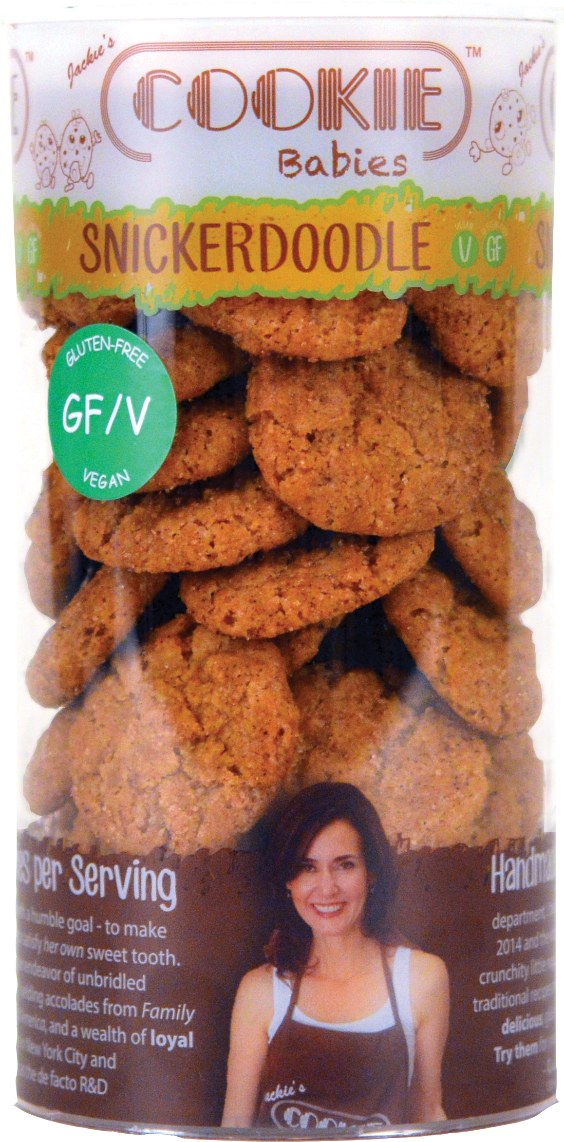 Gfv Snickerdoodle - Jackie's Cookie Babies 3-pack Standard Gluten-free (3226x3048), Png Download