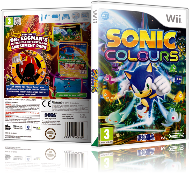 Sonic Colors - Sonic Colours Nintendo Wii (800x685), Png Download