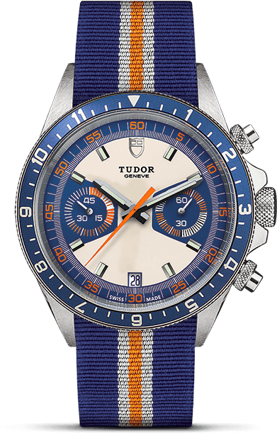 Opaline And Blue Dial - Tudor Heritage Chrono Blue Ref. 70330b (540x720), Png Download