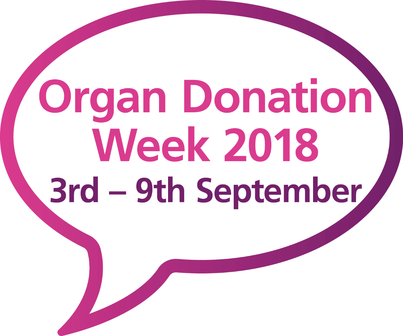 Nhs Organ Donation Week 2018 Speech Bubble - Circle (1295x1080), Png Download