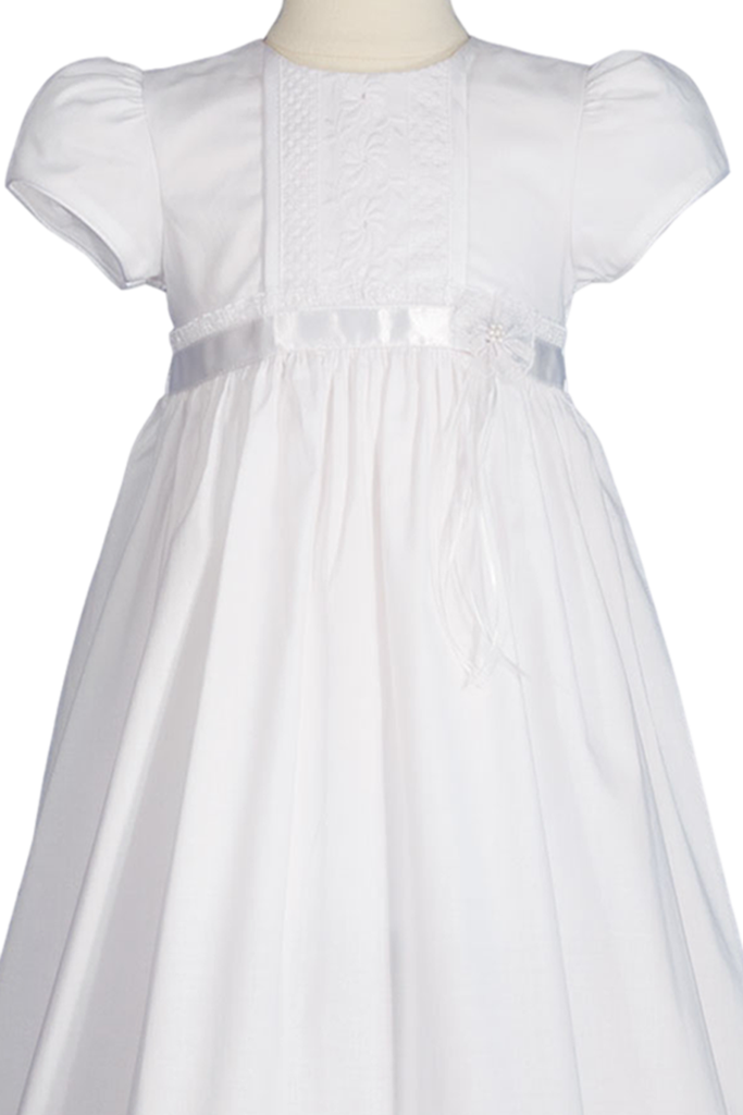 Floral Lace & 100% Cotton Handmade Christening Dress - Lace (683x1024), Png Download