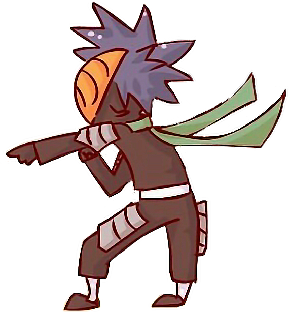 Tobi Obito Obitouchiha Akatsuki Naruto Narutoshippuden - Cartoon (570x614), Png Download