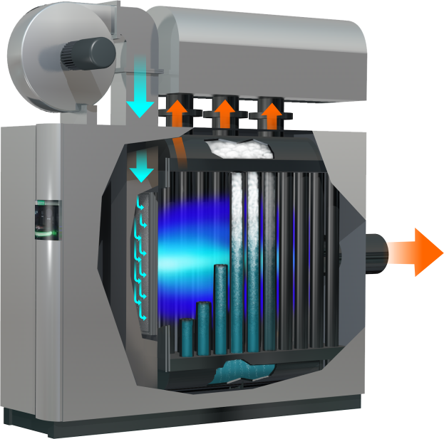 On-demand Steam Boiler 100 Hp - Boiler (623x617), Png Download