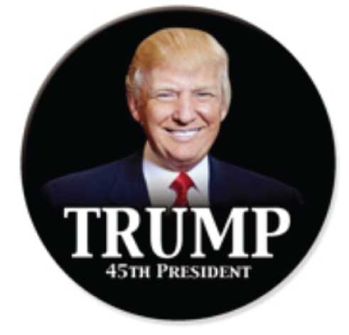 Donald Trump President Button Png 45th President Logo - President Donald Trump Inauguration Button Set (570x760), Png Download