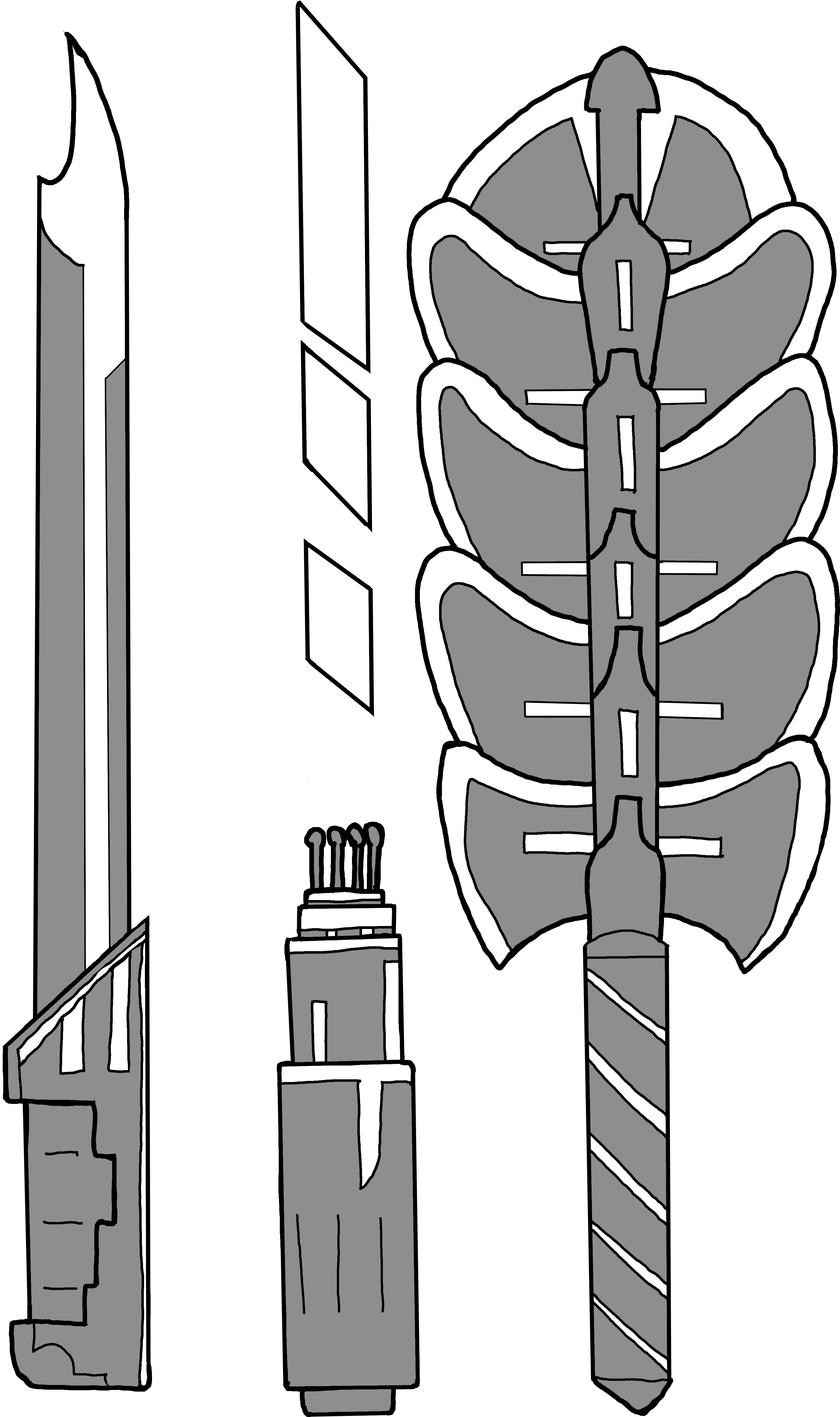 Khaos Melee Weapons - Illustration (3859x5457), Png Download