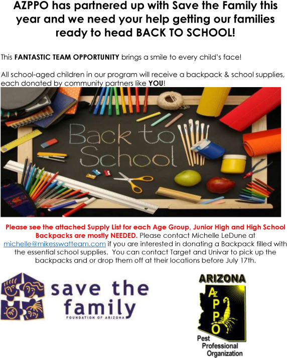 Save The Family Back To School Supply Drive - Save The Family (600x759), Png Download