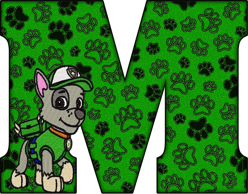 *✿**✿*m*✿**✿*de Alfabeto Decorativo - Dog (830x649), Png Download