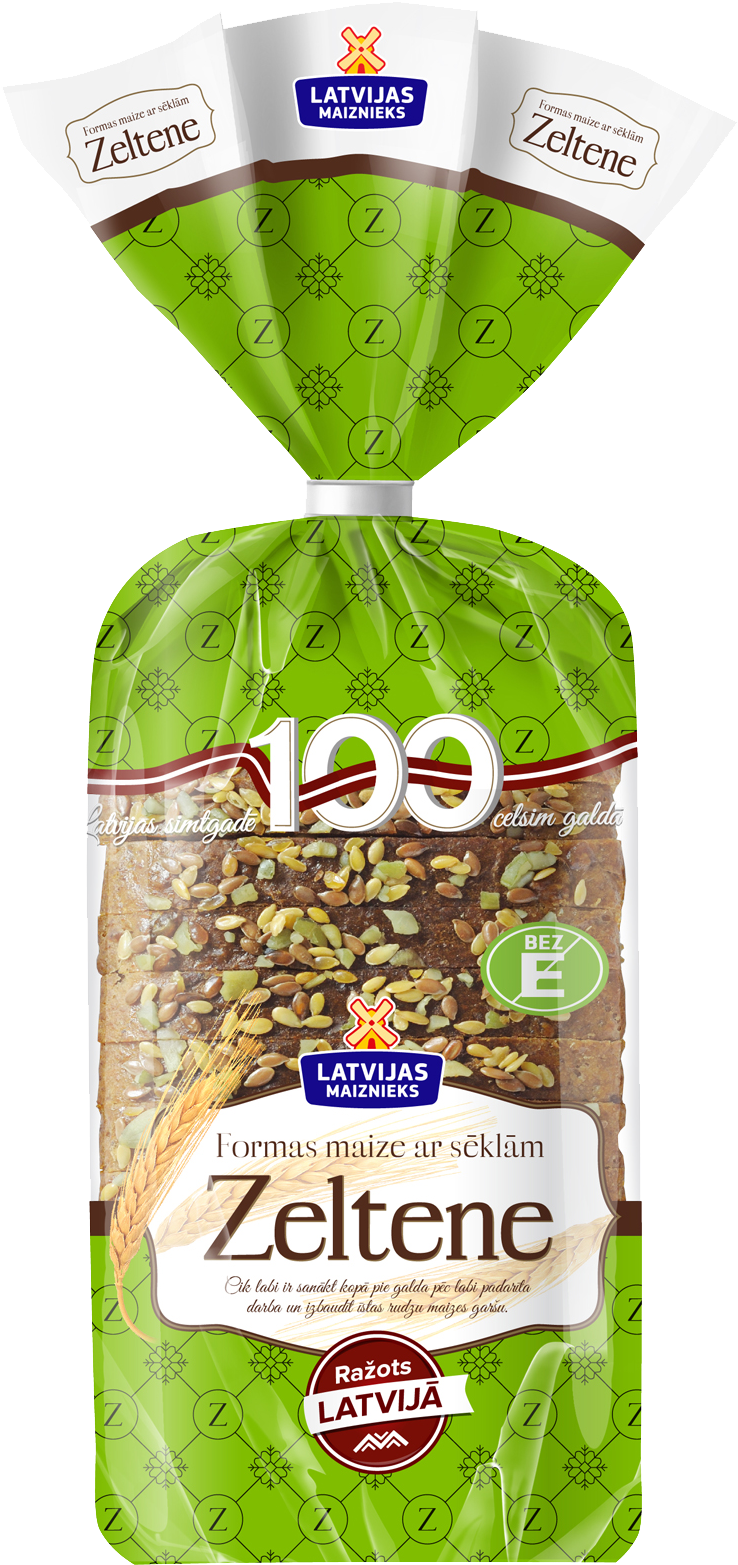 Zeltene Shaped Bread With Seeds - Bread (737x1615), Png Download