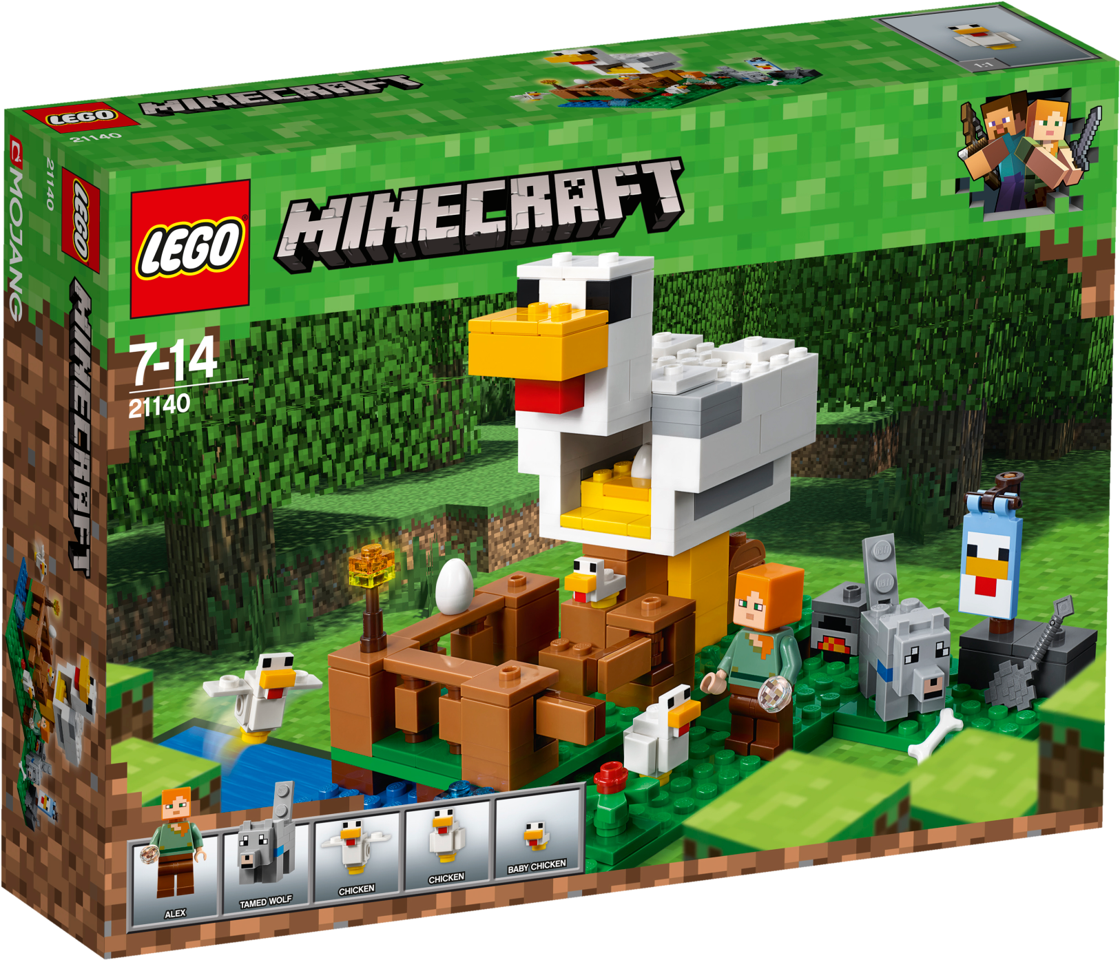 Lego 21140 Minecraft The Chicken Coop - Lego Minecraft Chicken Coop (2400x1800), Png Download
