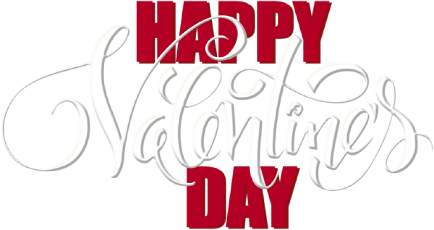 Free Png Download Happy Valentine's Day Text Png Images (850x451), Png Download