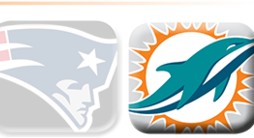 The New England Defense Is Allowing - Nfl Miami Dolphins Logo (824x464), Png Download