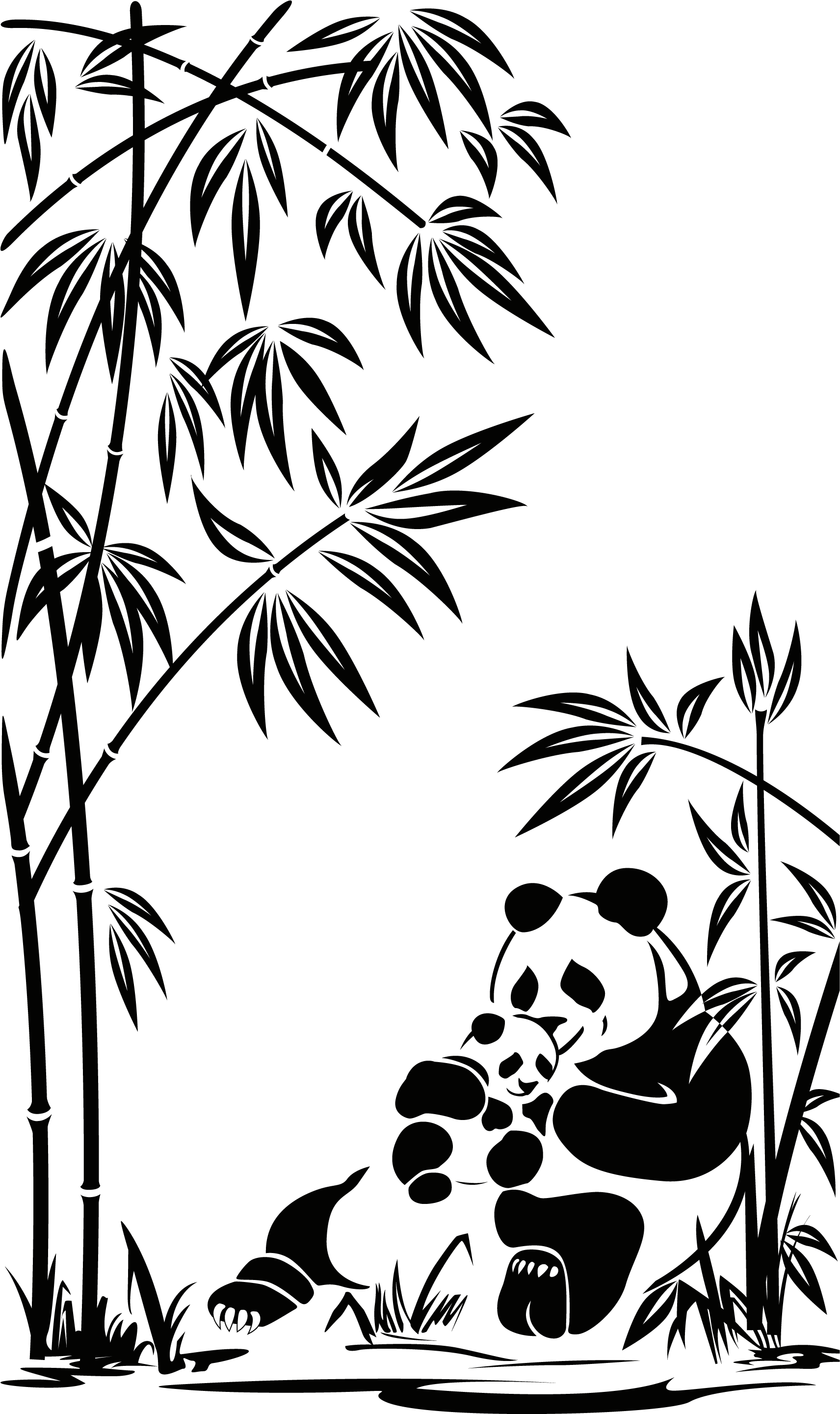 Pin David Ortiz On Siluetas Pinterest Walls Png David - Room Panda Wall Design (1797x2960), Png Download