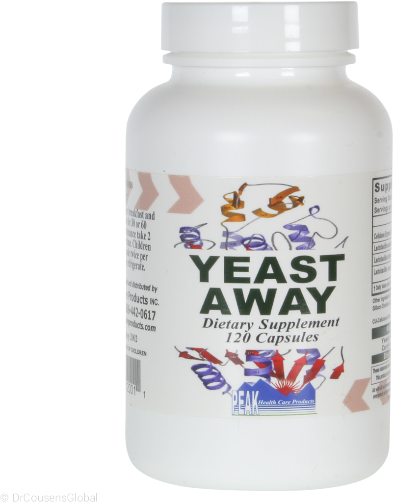 Yeast Away, 120 Capsules - Candidiasis (1100x1100), Png Download
